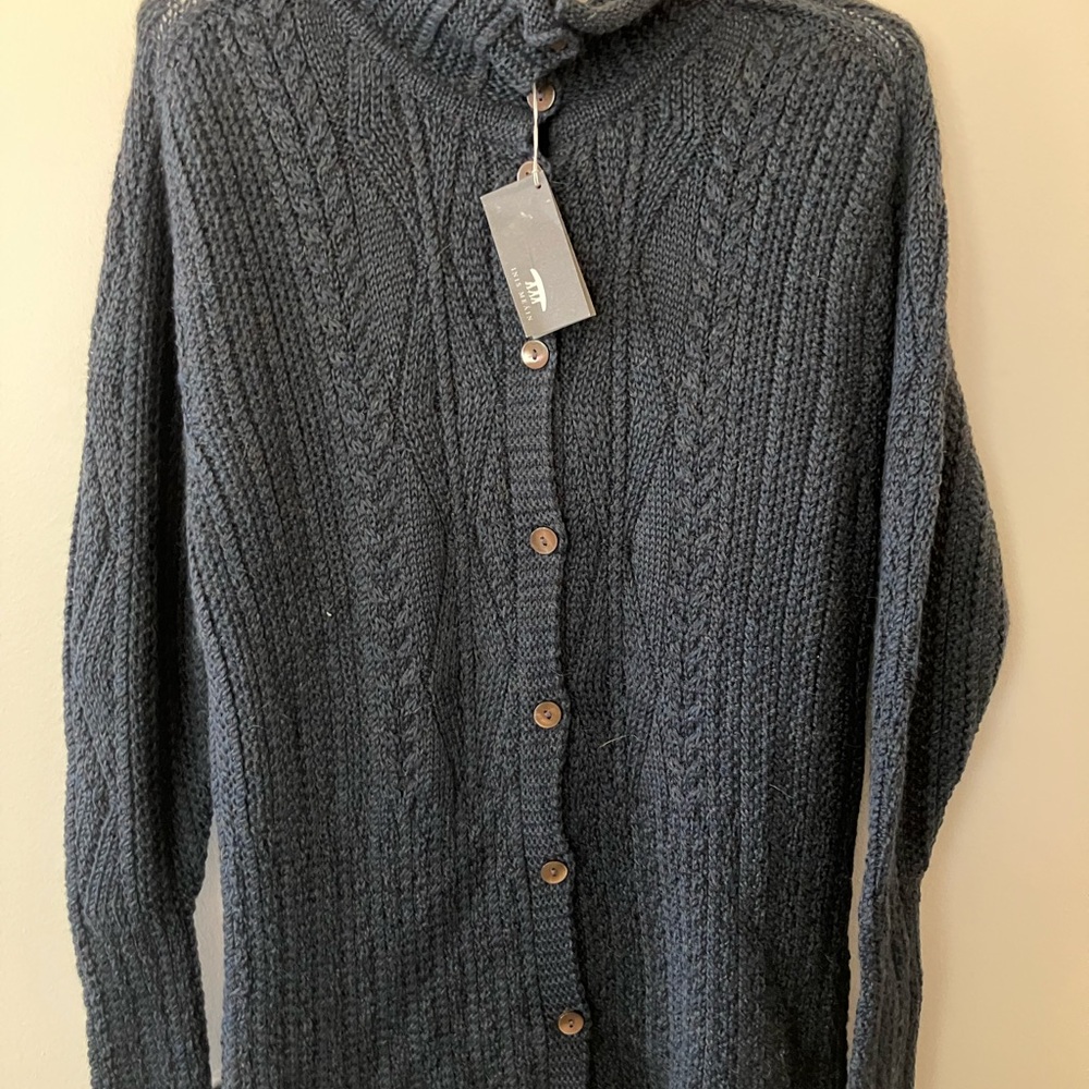 Irish Alpaca/Silk Cardigan from Inishmaan  (Aran Island)